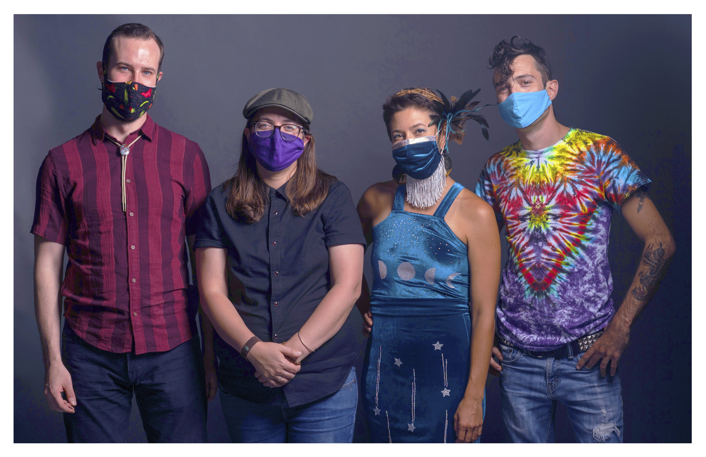 Mask Shot-Mimi Naja, Kyle Tuttle, Lindsay Lou, and Royal Masat